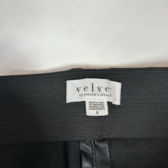 Velvet By Graham & Spencer Pants Womens Small Berdine Faux Leather Legging Black - Picture 7 of 13
